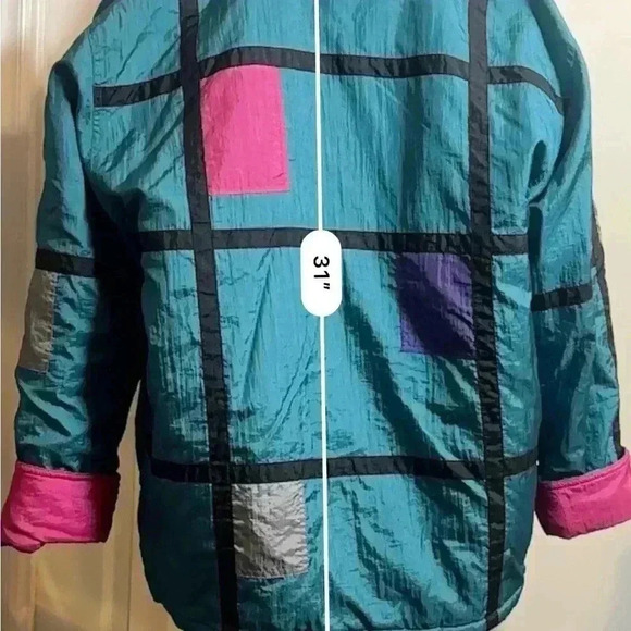 Spencer Douglas Colorful Geometric Pattern Jacket Vintage Retro 80s 90s - Picture 6 of 8